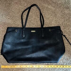 Kate Spade Black Leather Tote Bag